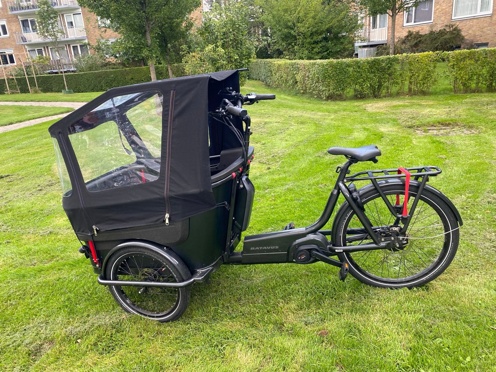 Batavus Fier3 Enviolo elektrische bakfiets Bosch 400Wh zwart, Elektrisch, Zo goed als nieuw, 2 kinderen, Schijfrem