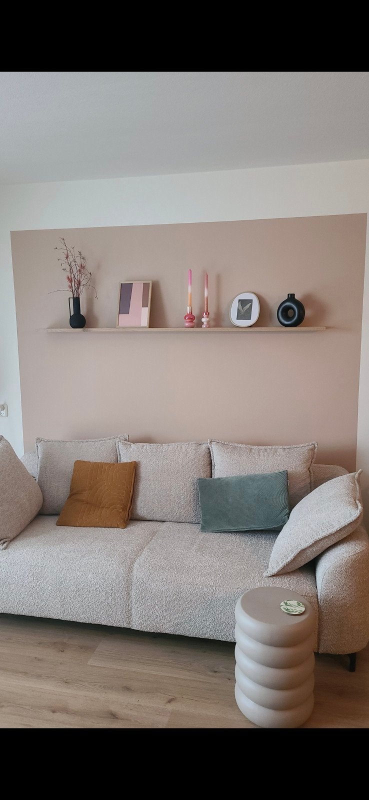 Moderne bank met hocker - Zo goed als nieuw, Ophalen, 250 tot 300 cm, Driepersoons, Zo goed als nieuw
