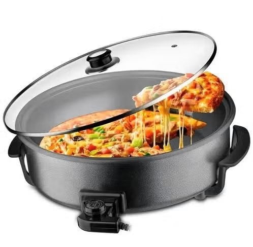 NIEUW! Cheffinger Elektrische Pizza Pan 42cm 1500W €21,99, Ophalen of Verzenden, Nieuw, Overige materialen, Overige typen