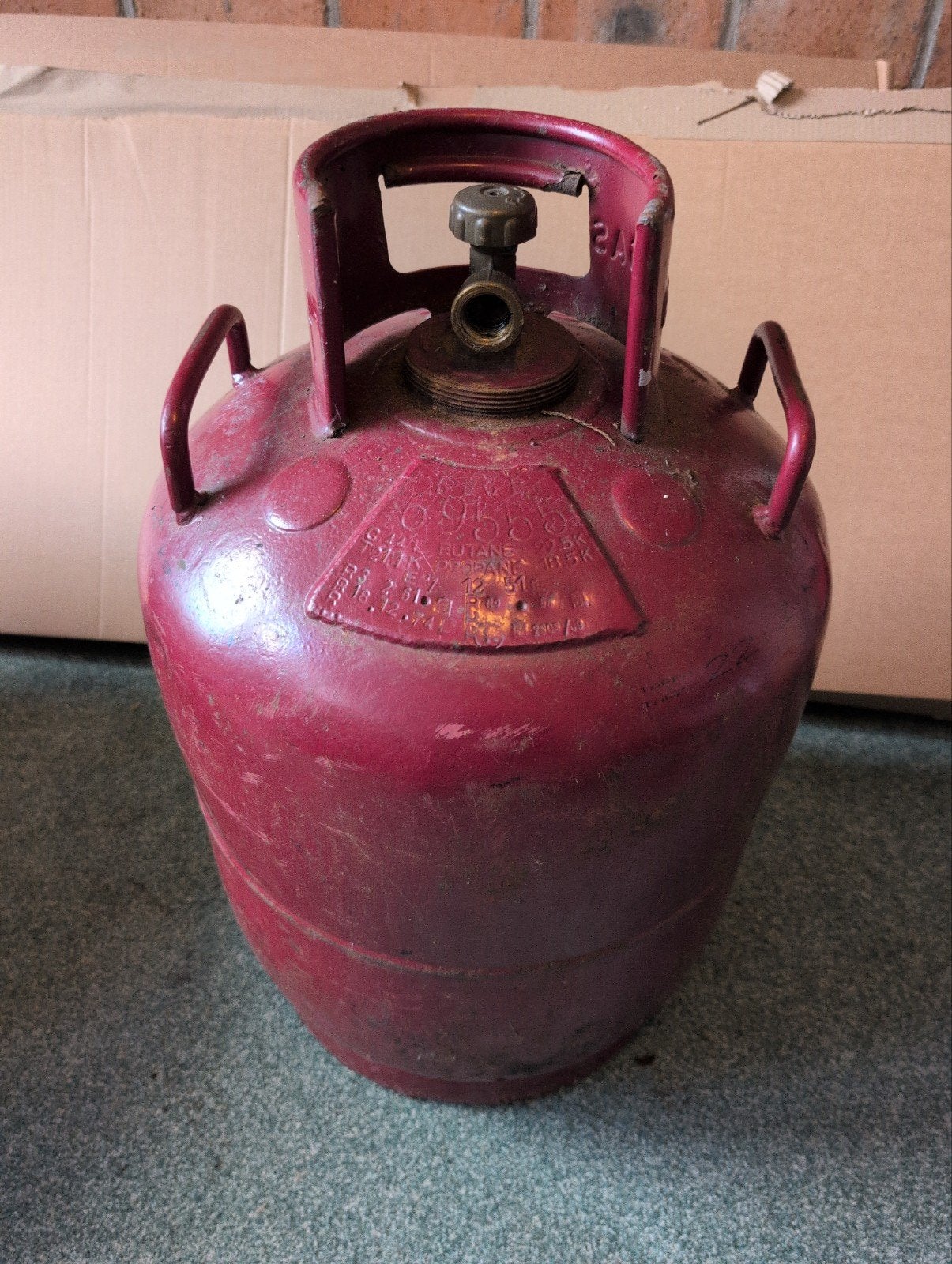 Benegas gasfles 18.5 kg VOL met propaan, Ophalen of Verzenden, Gebruikt