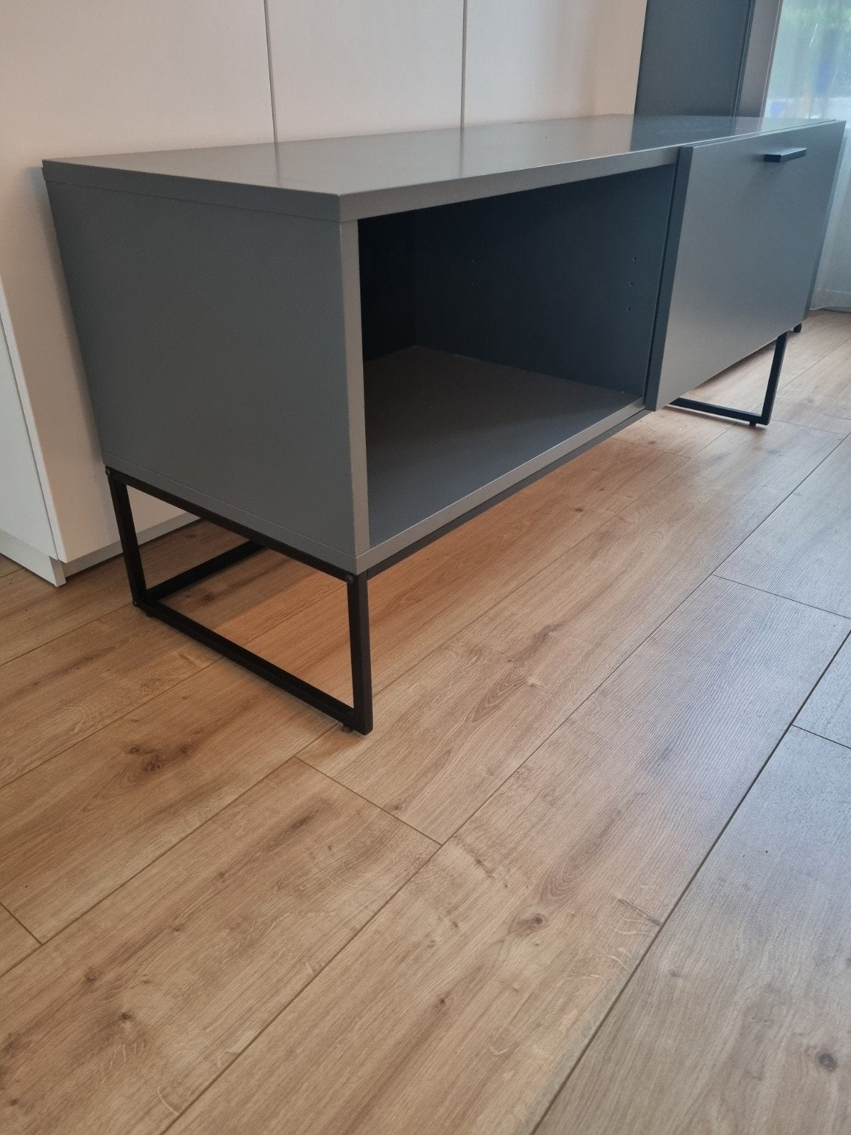 Leenbakker tv meubel model Kioto grijs, Ophalen, Gebruikt, Industrieel, 25 tot 50 cm