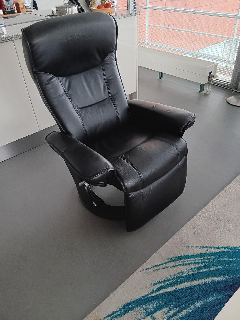Zo goed als nieuwe relax feautuil, Huis en Inrichting, Fauteuils, Ophalen, Zo goed als nieuw, Leer, 50 tot 75 cm