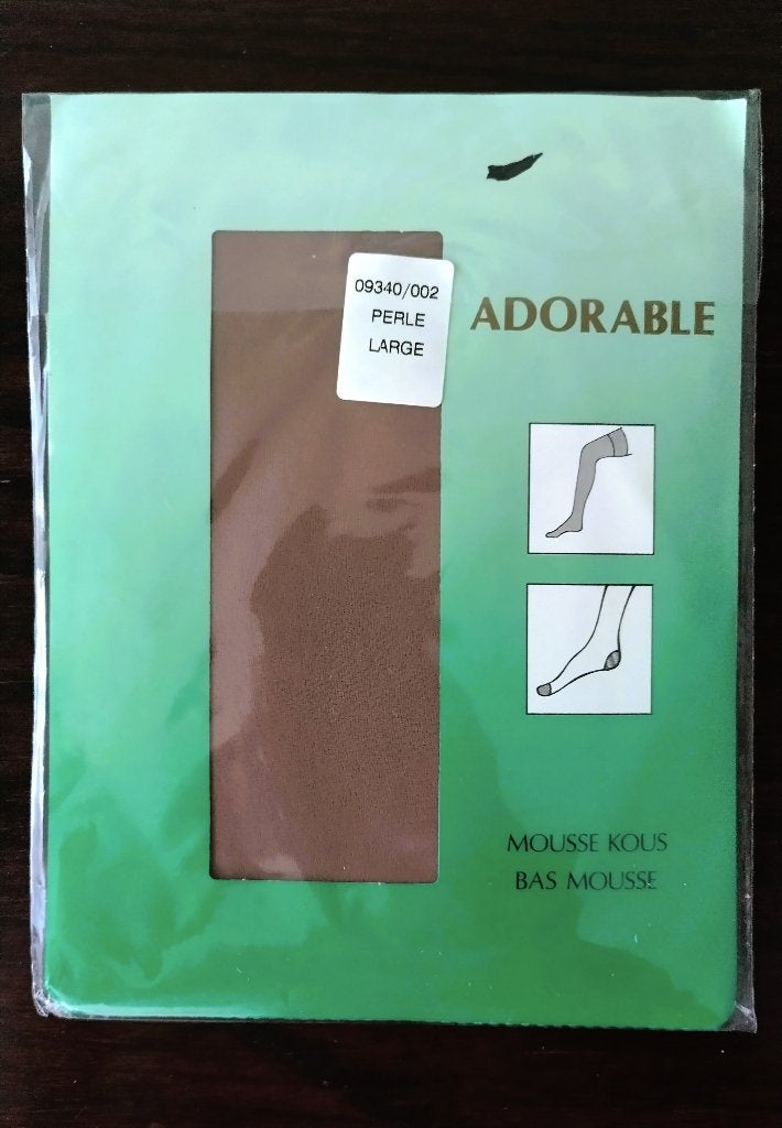 Vintage Jarretelle Kousen van Adorble, Huidkleurig, Stay-up kousen, Beige, Nieuw, Overige maten