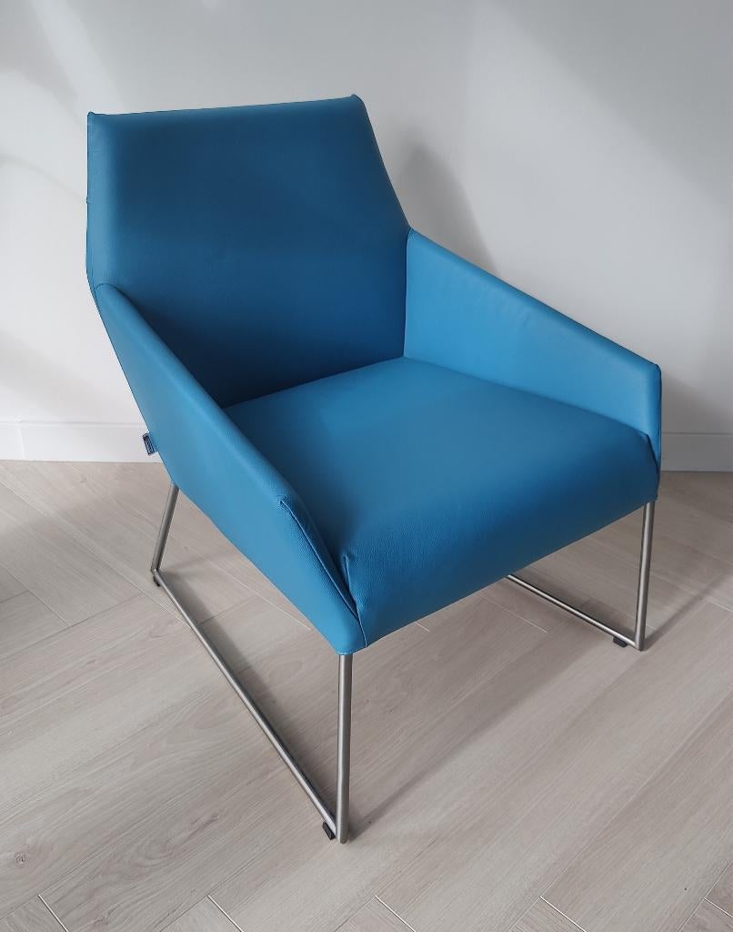 Movani - Fauteuil Blauw, Ophalen, Minder dan 75 cm, Zo goed als nieuw, Modern