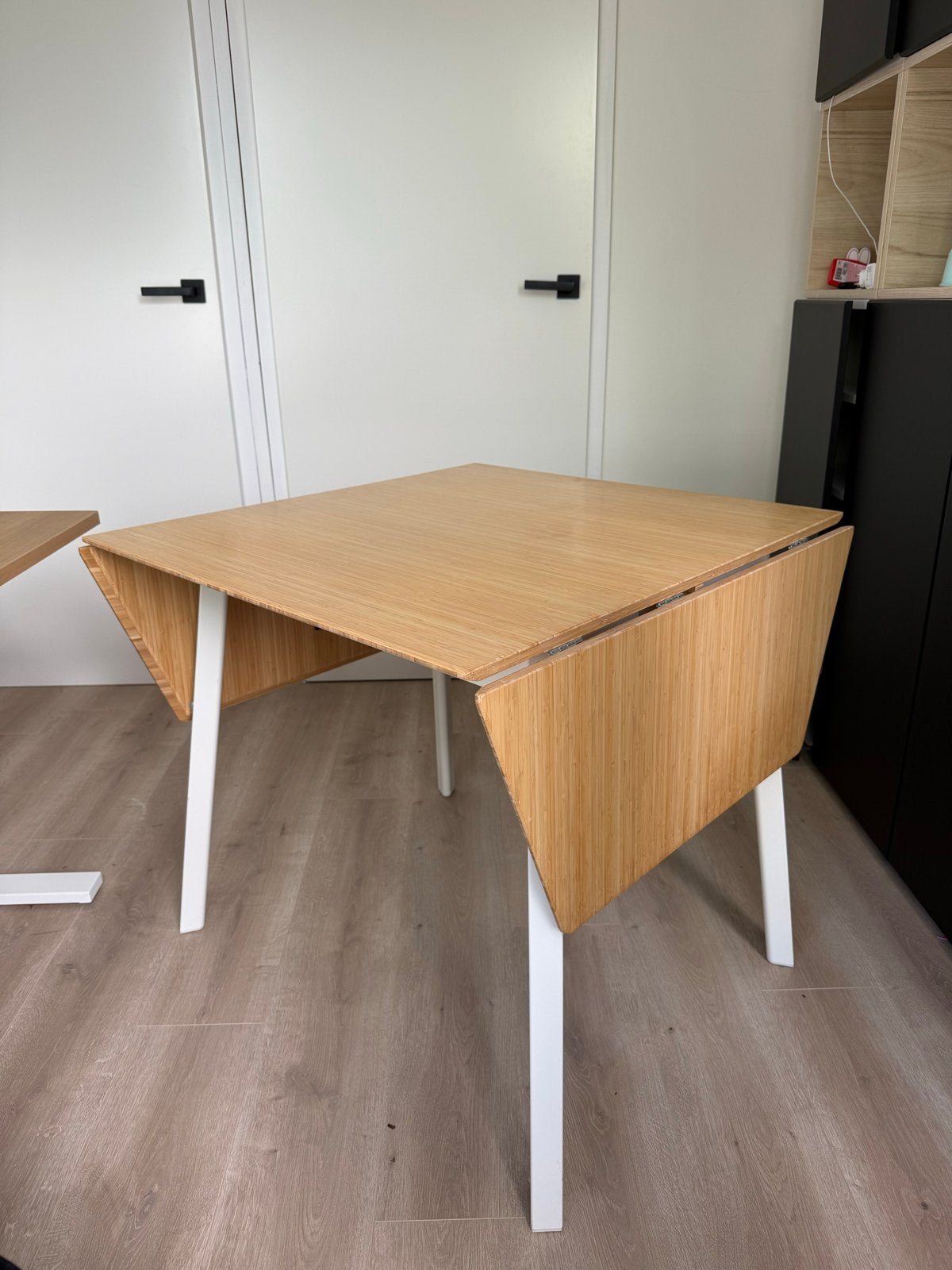 IKEA PS 2012 eettafel - bamboe, uitschuifbaar, Ophalen, 100 tot 150 cm, 50 tot 100 cm, Zo goed als nieuw