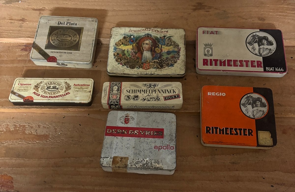 Sigaren blikken, Ophalen of Verzenden, Gebruikt, Overige