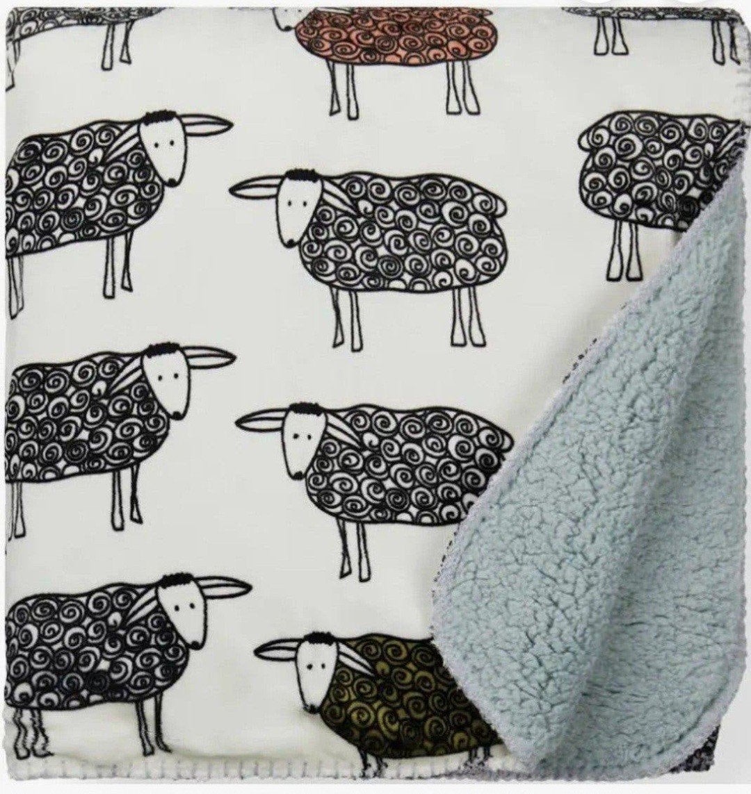 Nieuwe Vinga Sweden sheep  schaap fleecedeken 170 x 130 cm, Overige kleuren, 130 cm, Nieuw, Sherpadeken