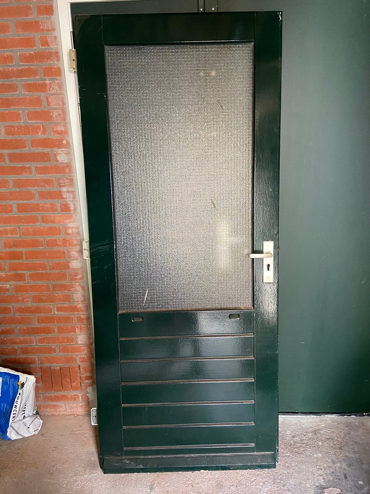 Achter deur / schuurdeur, Doe-het-zelf en Verbouw, Deuren en Horren, Ophalen, Zo goed als nieuw, Buitendeur, 200 tot 215 cm