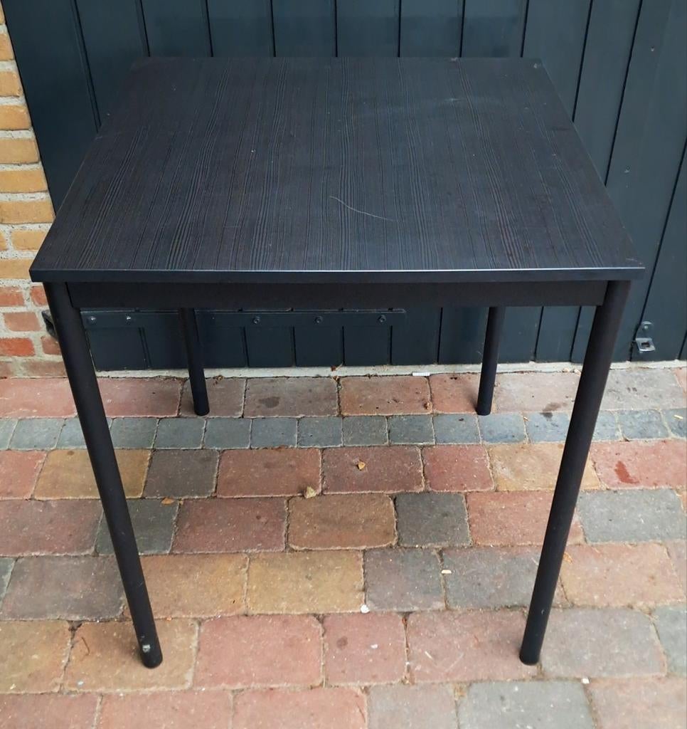 IKEA SANDSBERG Tafel, zwart, 67x67 cm, Huis en Inrichting, Tafels | Eettafels, Zo goed als nieuw, 50 tot 100 cm, 50 tot 100 cm