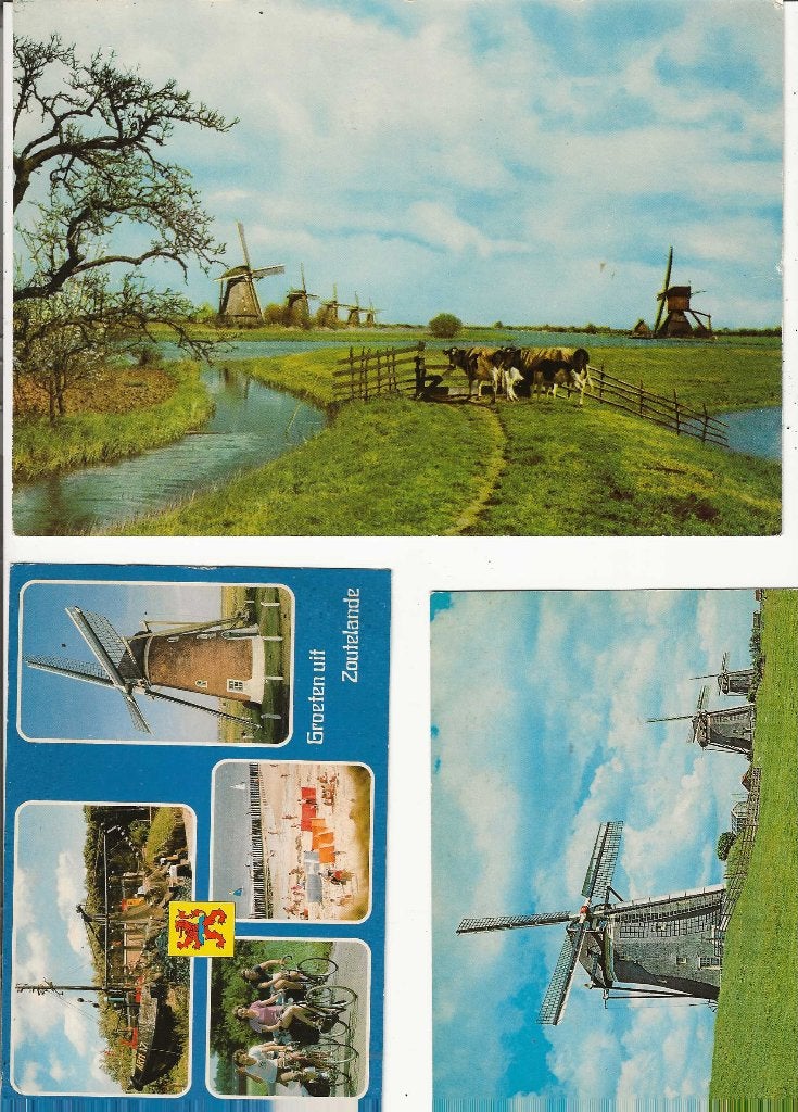 Ansichtkaart 11 stuks met een Molen op de Foto, Ophalen of Verzenden, 1980 tot heden, Gelopen, Gebouw
