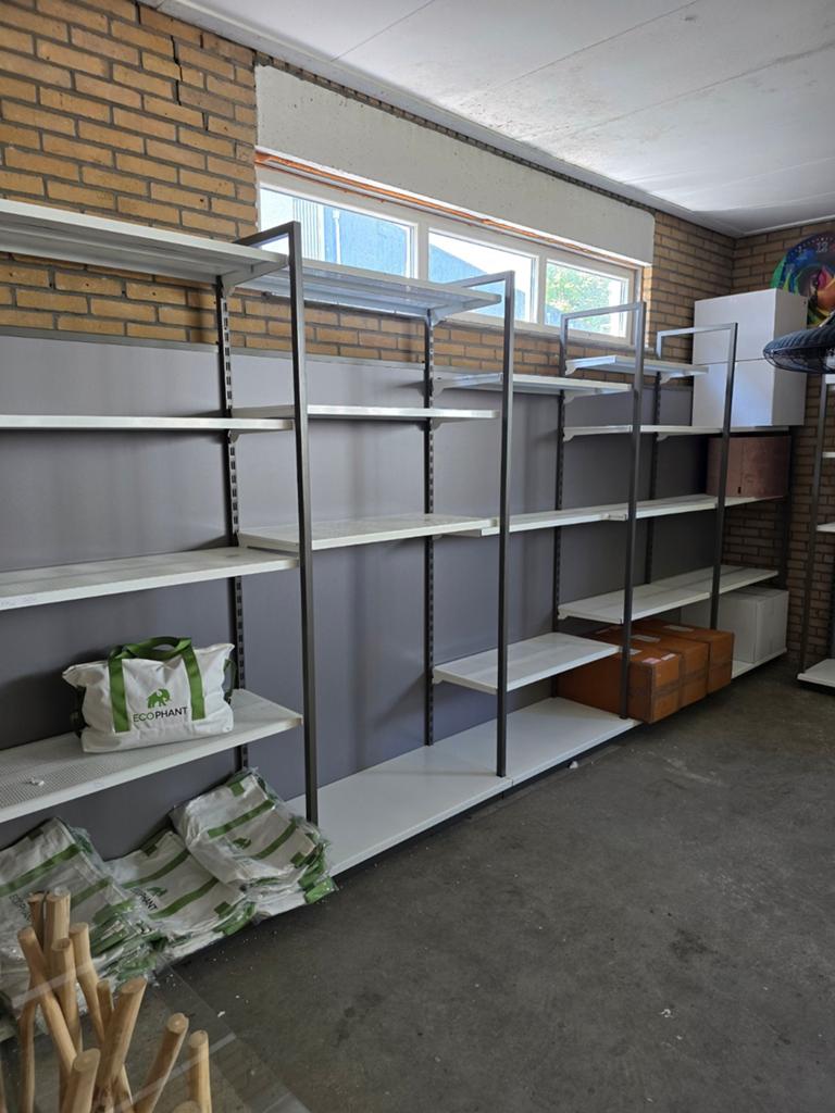 18 meter winkel stelling ( ex Blokker ), Huis en Inrichting, Ophalen, Handelsonderneming Cubran, Info@cubran.nl, Misterstraat 6A