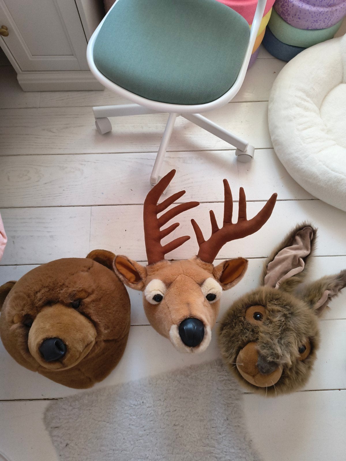 Wild & Soft Dierenkoppen voor aan de muur (3 stuks), Ophalen