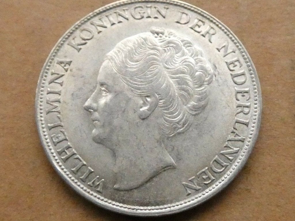 Zilveren Gulden Wilhelmina 1943 in een mooie staat, 1 gulden, Verzenden, Zilver, Koningin Wilhelmina