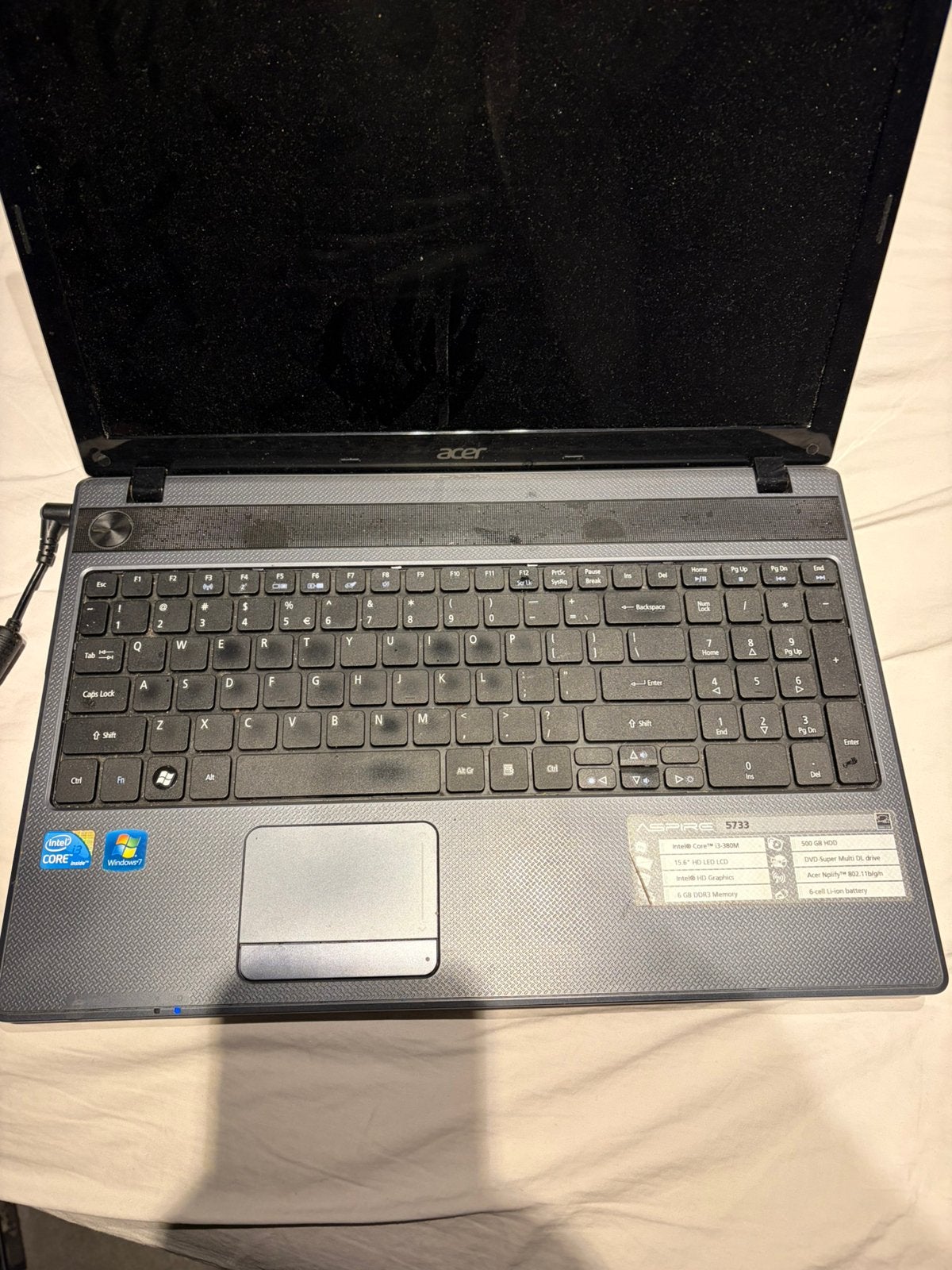 Acer laptop zonder harde schijf, Computers en Software, Ophalen of Verzenden, Zo goed als nieuw, 15 inch, 2 tot 3 Ghz