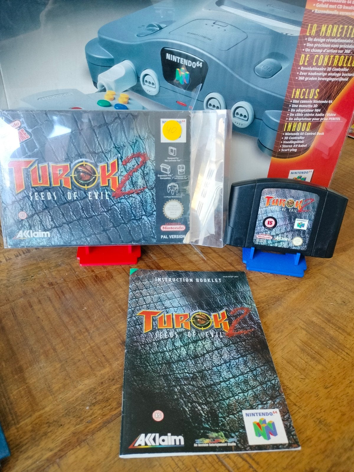 Turok 2: Seeds of Evil - Nintendo 64 (N64) PAL, Spelcomputers en Games, Games | Nintendo 64, Gebruikt, Shooter, 1 speler, Eén computer