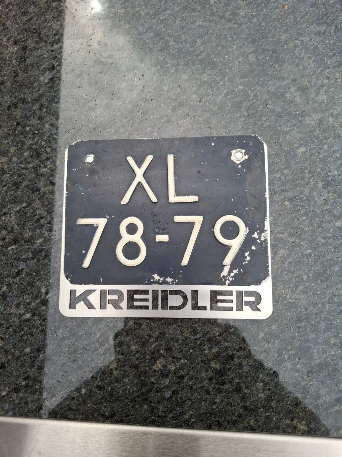 Kreidler  achterplaat  Rvs, Ophalen of Verzenden, Nieuw, Overige typen