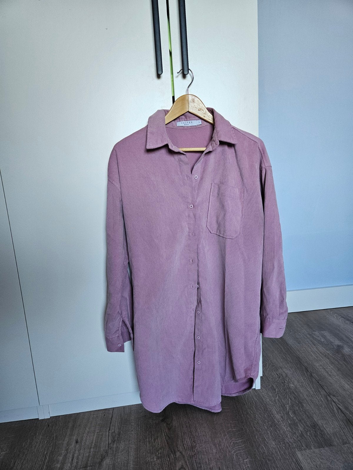 Costes Basic Roze Corduroy Overhemd Jurk Maat S, Costes Basic, Ophalen of Verzenden, Zo goed als nieuw, Roze