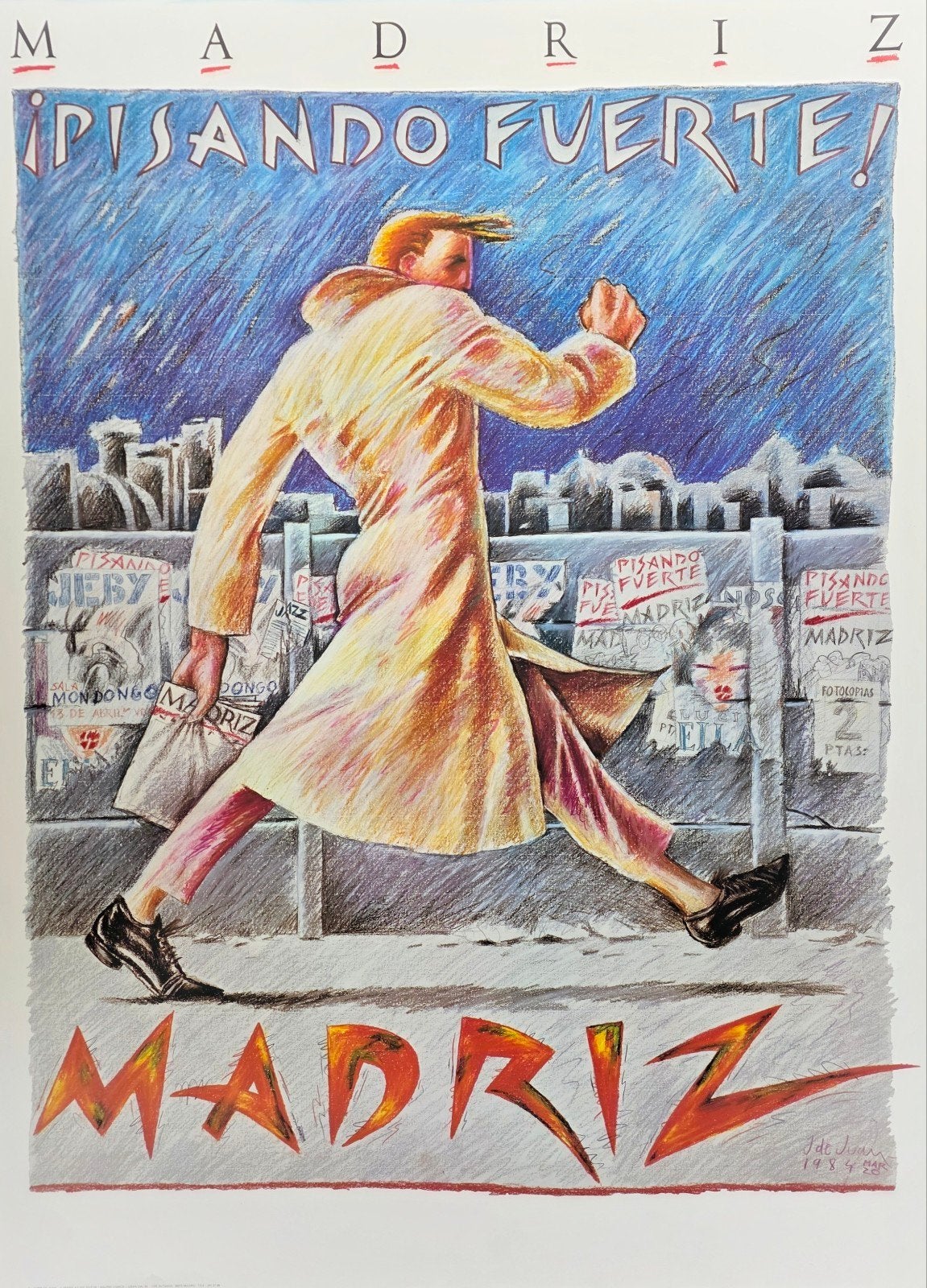 Javier de Juan... "MADRIZ ¡Pisando Fuerte!, Portret en Figuren, Gesigneerd in de plaat, Offsetdruk, Ophalen of Verzenden