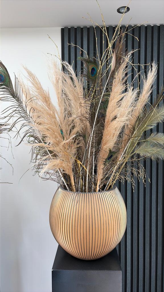 Vazen met pluimen, Huis en Inrichting, Ophalen, Overige kleuren, Minder dan 50 cm, Glas