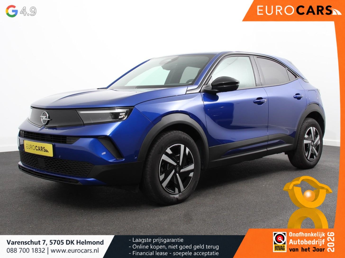 Opel Mokka 1.2 Turbo Hybrid Edition Navigatie Apple Carplay/, Auto's, Stof, Gebruikt, 680 kg, Blauw