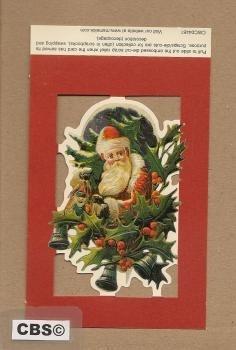 Poezieplaatje Kerstman in hulst met bessen 4461, Verzenden