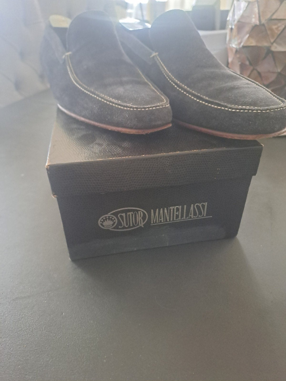 Sutor Mantellassi Loafers - Donkerblauw Suède, Loafers, Blauw, Ophalen of Verzenden, Zo goed als nieuw
