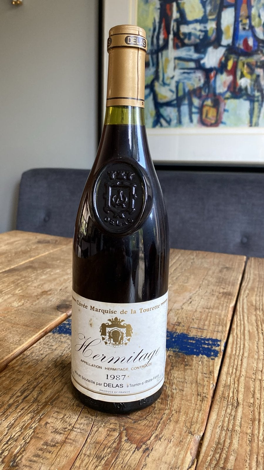 Delas Hermitage Cuvée Marquise de la Tourette 1987, Ophalen, Gebruikt, Frankrijk, Rode wijn