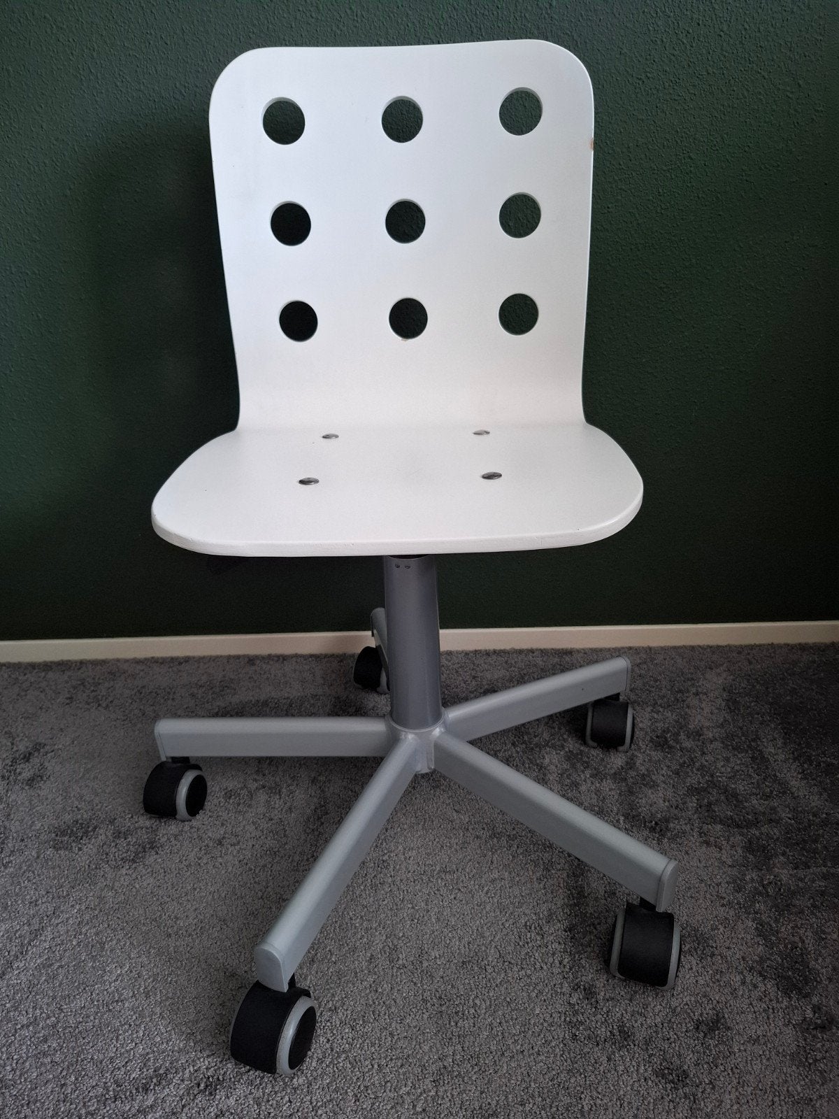 Witte Ikea bureaustoel met wieltjes, Ophalen, Gebruikt, Stoel(en)