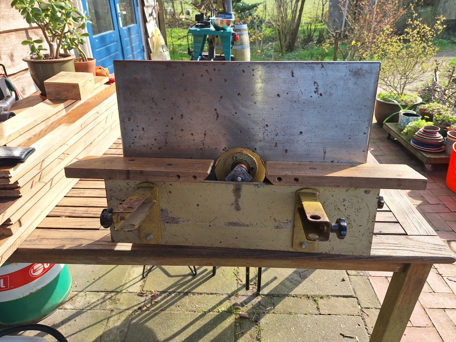 Kantenfrees aanbouwtafel voor scheppach HM 1 en HM2., Ophalen