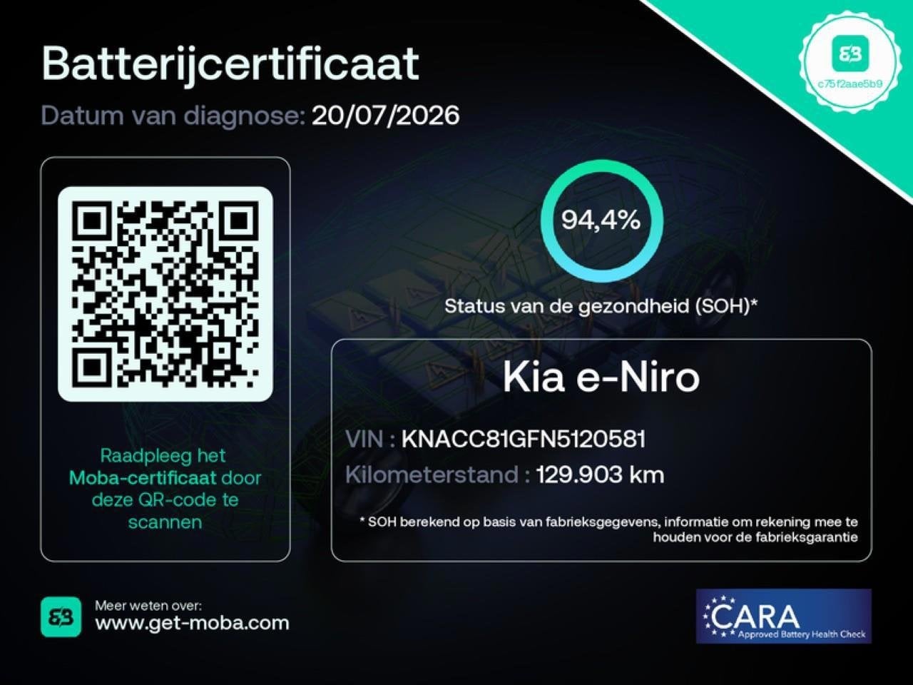 Kia E-Niro DynamicLine 64 kWh SOH95% ORG NL DEALEROND|CAMERA, Auto's, Gebruikt, 1712 kg, 174 min, Automatische klimaatregeling