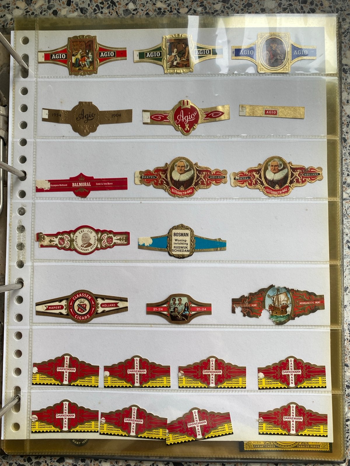 Grote collectie vintage sigarenbandjes in album, Verzamelen, Ophalen of Verzenden, Gebruikt