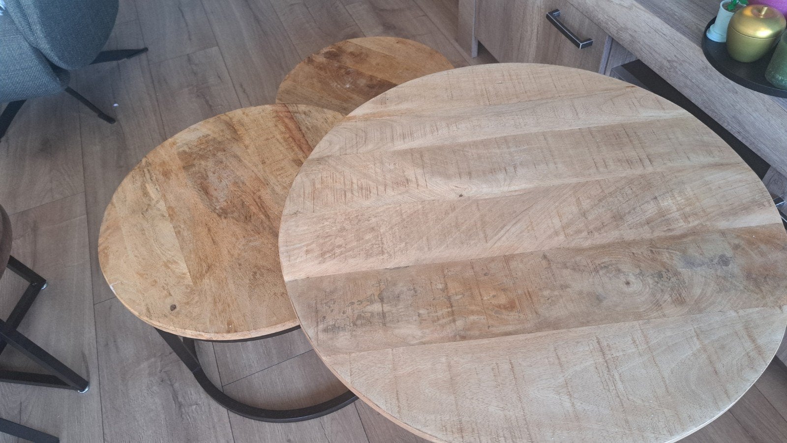 Bijzettafel., Huis en Inrichting, Ophalen, Gebruikt, 50 tot 100 cm, Rond