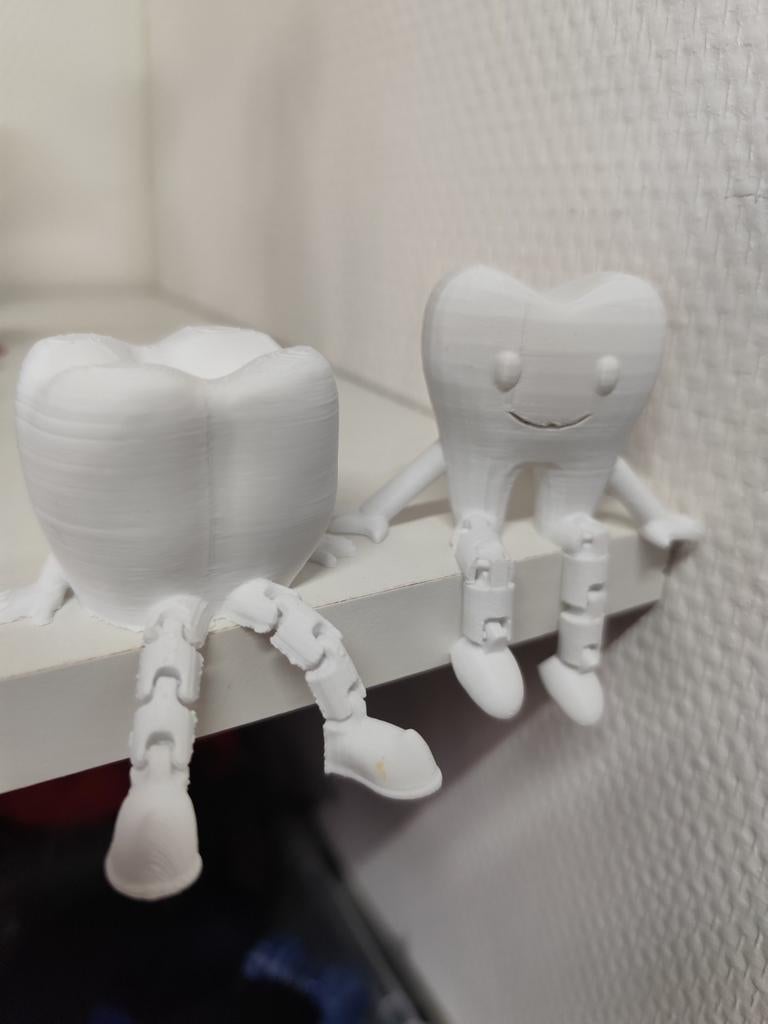 Leuk 3D geprint tandarts setje - decoratie, Nieuw, Ophalen of Verzenden, Kunststof, Knutselwerk