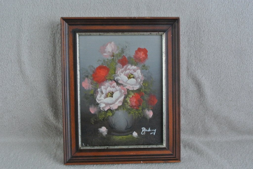 Olieverfschilderij bloemen in vaas, Antiek en Kunst, Ophalen