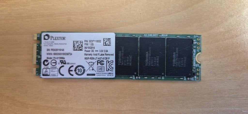 Plextor PX-G128M6e 128GB M.2 PCIe, SSD, Ophalen of Verzenden, Zo goed als nieuw, Desktop