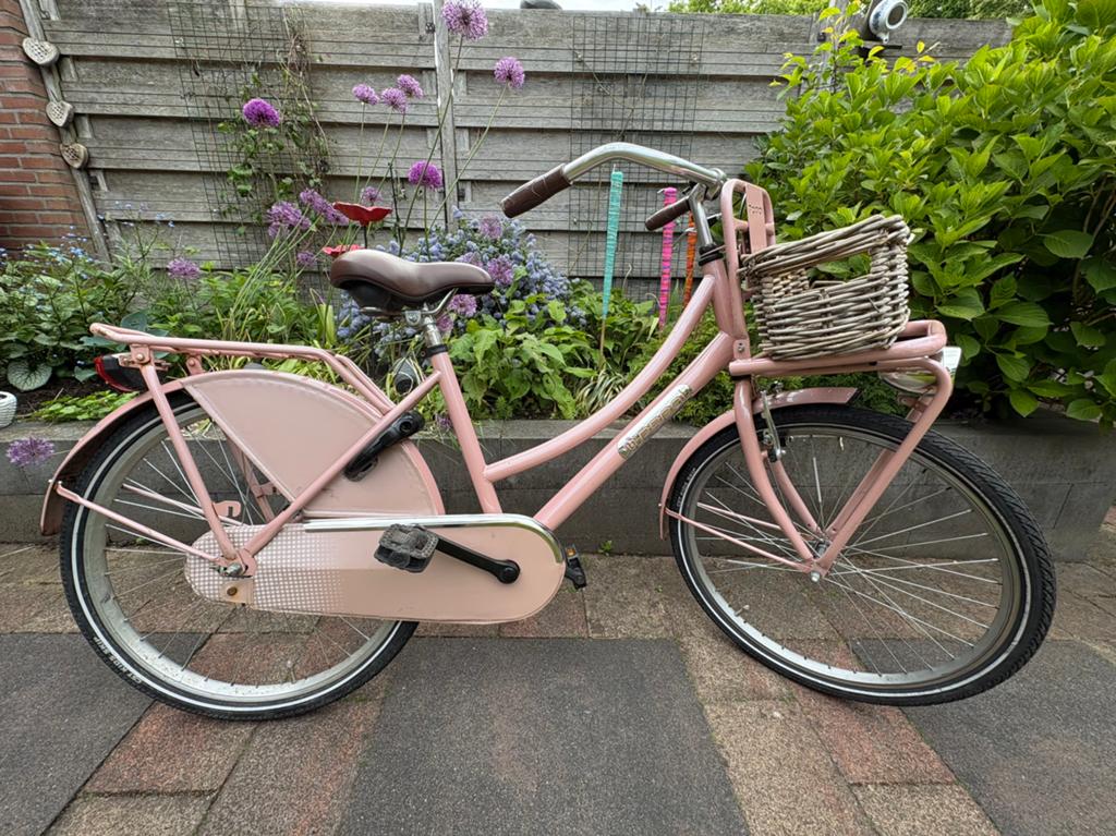 Popal fiets met mandje 24 inch, Ophalen, Terugtraprem, Handrem, Gebruikt