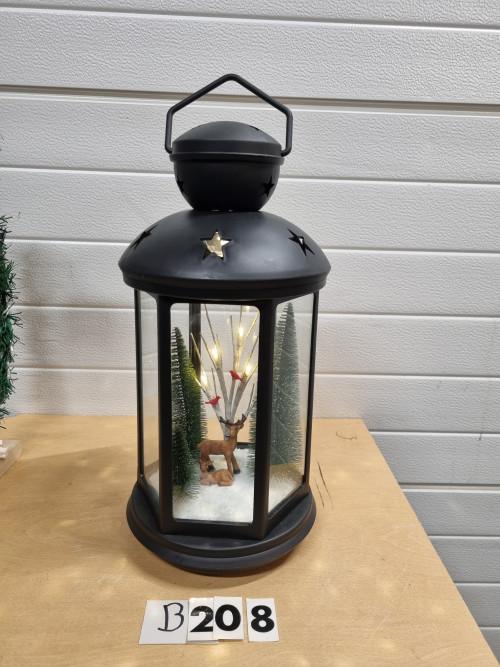 B208 kerst lantaarn met verlichting, Diversen, Kerst, Ophalen of Verzenden, 'T Olde Gre-j, Info@toldegrej.nl, Endepoelstraat 20f Didam
