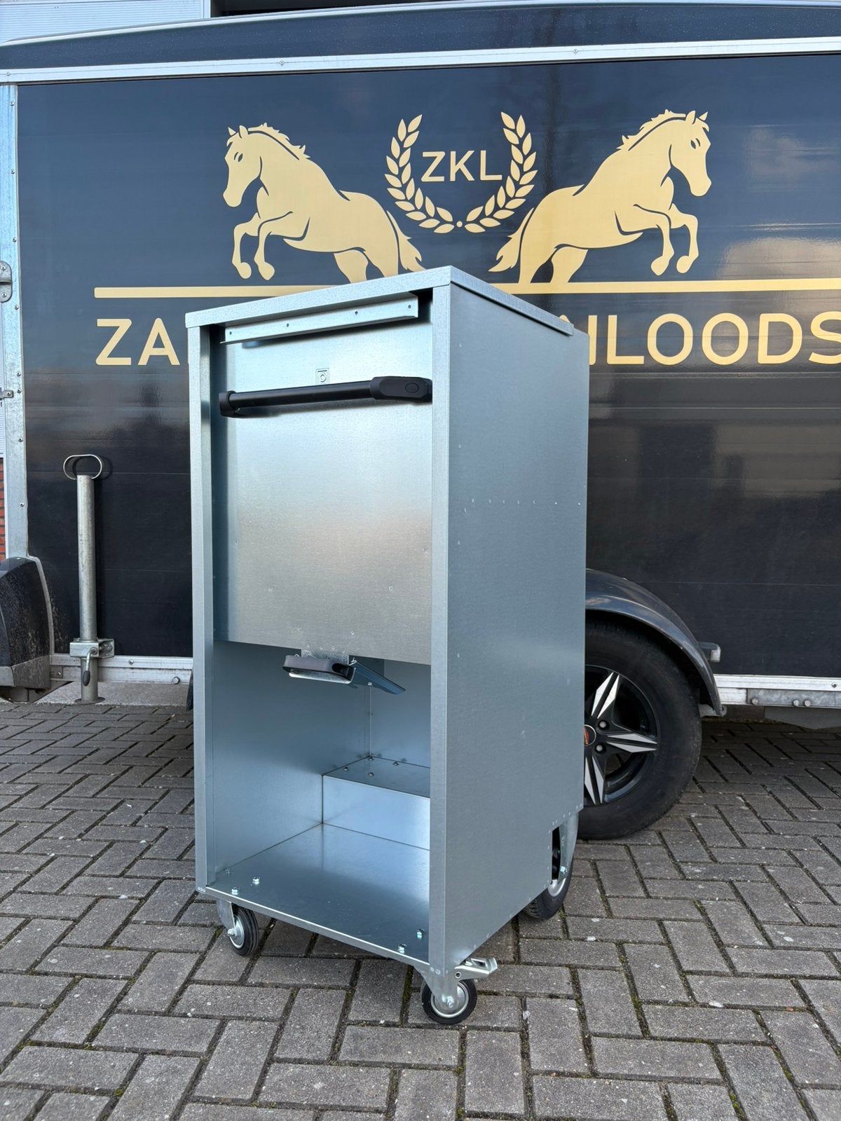 Mobiele Voersilo 150L Gegalvaniseerd | Verrijdbaar, Ophalen of Verzenden, Nieuw