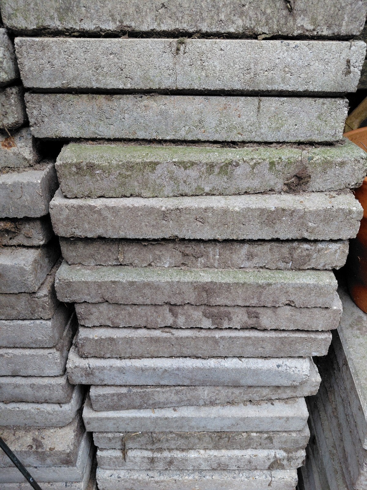 60 Gebruikte betonnen terras - stoeptegels, Tuin en Terras, Ophalen, Gebruikt, 10 m² of meer, Beton