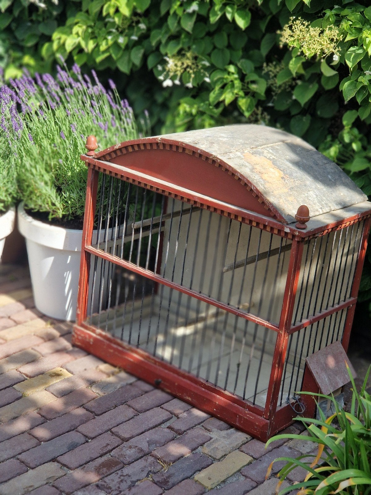 Antieke vogelkooi, Dieren en Toebehoren, Ophalen of Verzenden, Metaal, Vogelkooi