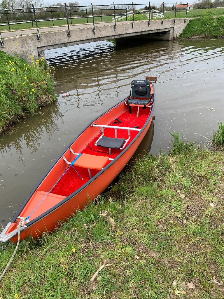 Coleman kano uitzonderlijk model zeer compleet., Watersport en Boten, Ophalen, Zo goed als nieuw, Canadese kano of Open kano, Met peddels