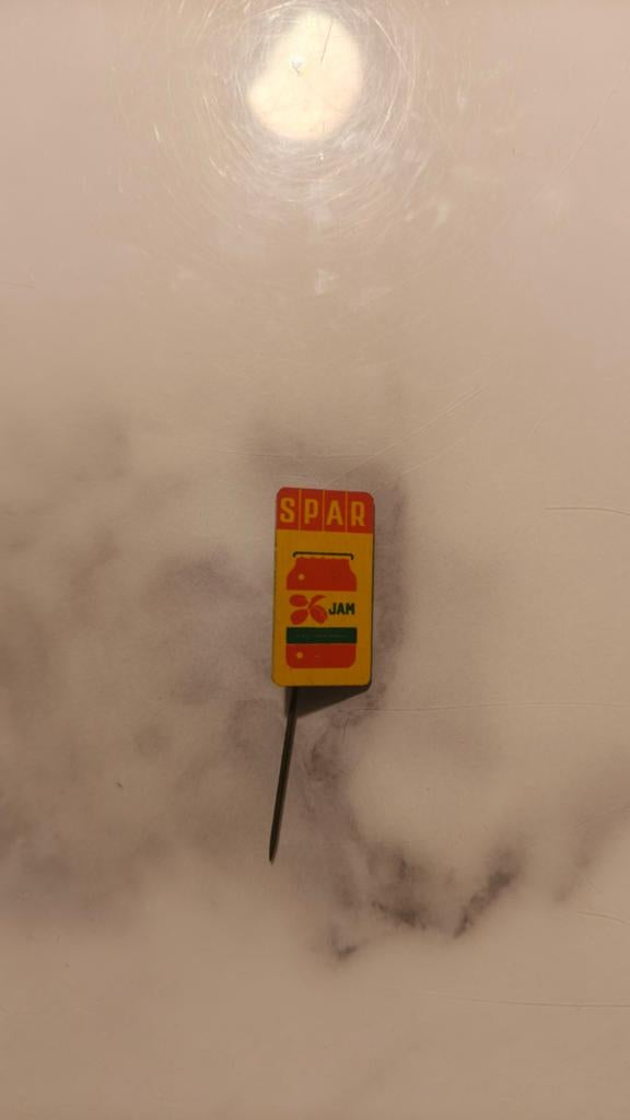 Vintage SPAR Jam Reclame Speldje, Verzamelen, Ophalen of Verzenden, Gebruikt, Overige typen