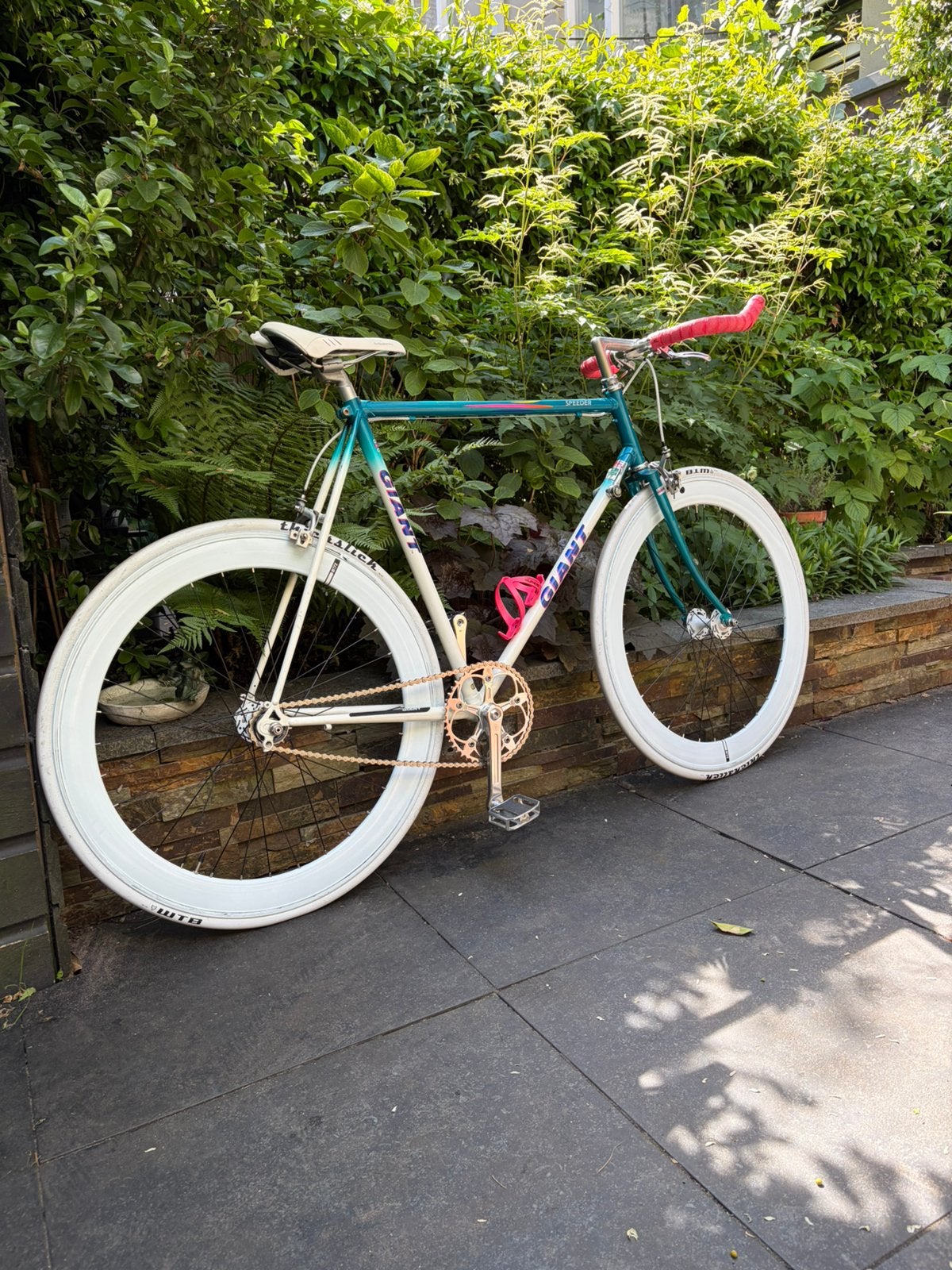 Giant Singlespeed Fiets - Uniek Design, Retro, frame 60cm, Ophalen, Velgrem, Zo goed als nieuw, Minder dan 10 versnellingen