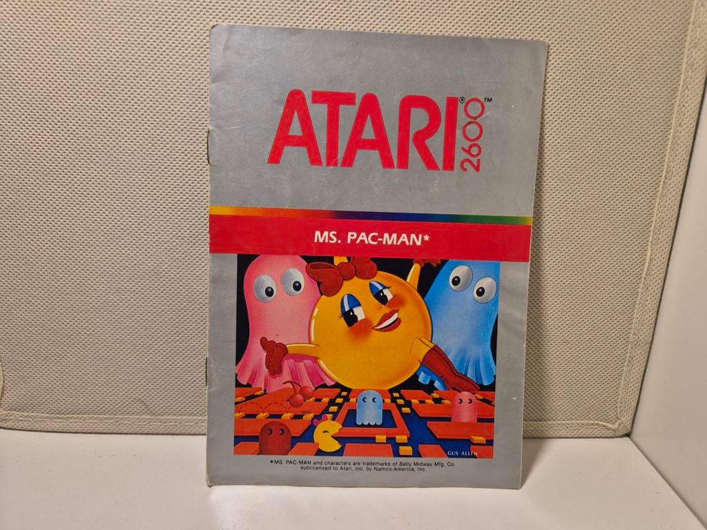 Boekje van Ms. Pac-Man Miss PacMan Atari 2600, Avontuur en Actie, 1 speler, Ophalen of Verzenden, Zo goed als nieuw