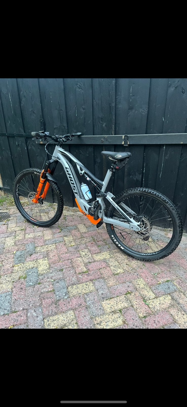 E mtb ghost asx hybride met 160mm veerweg voor en achter, 57 cm of meer, Fully, Zo goed als nieuw, Schijfrem