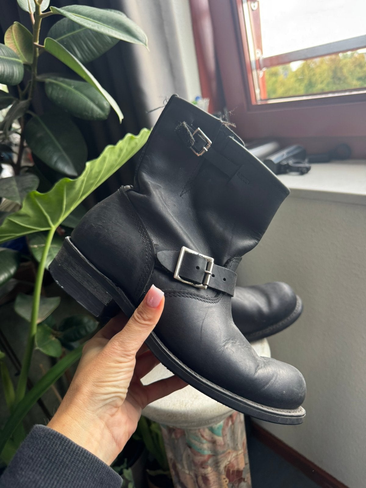 Frye  Engineer Women's Black Leather Biker Boots . Size 40, Verzenden, Zo goed als nieuw, Zwart