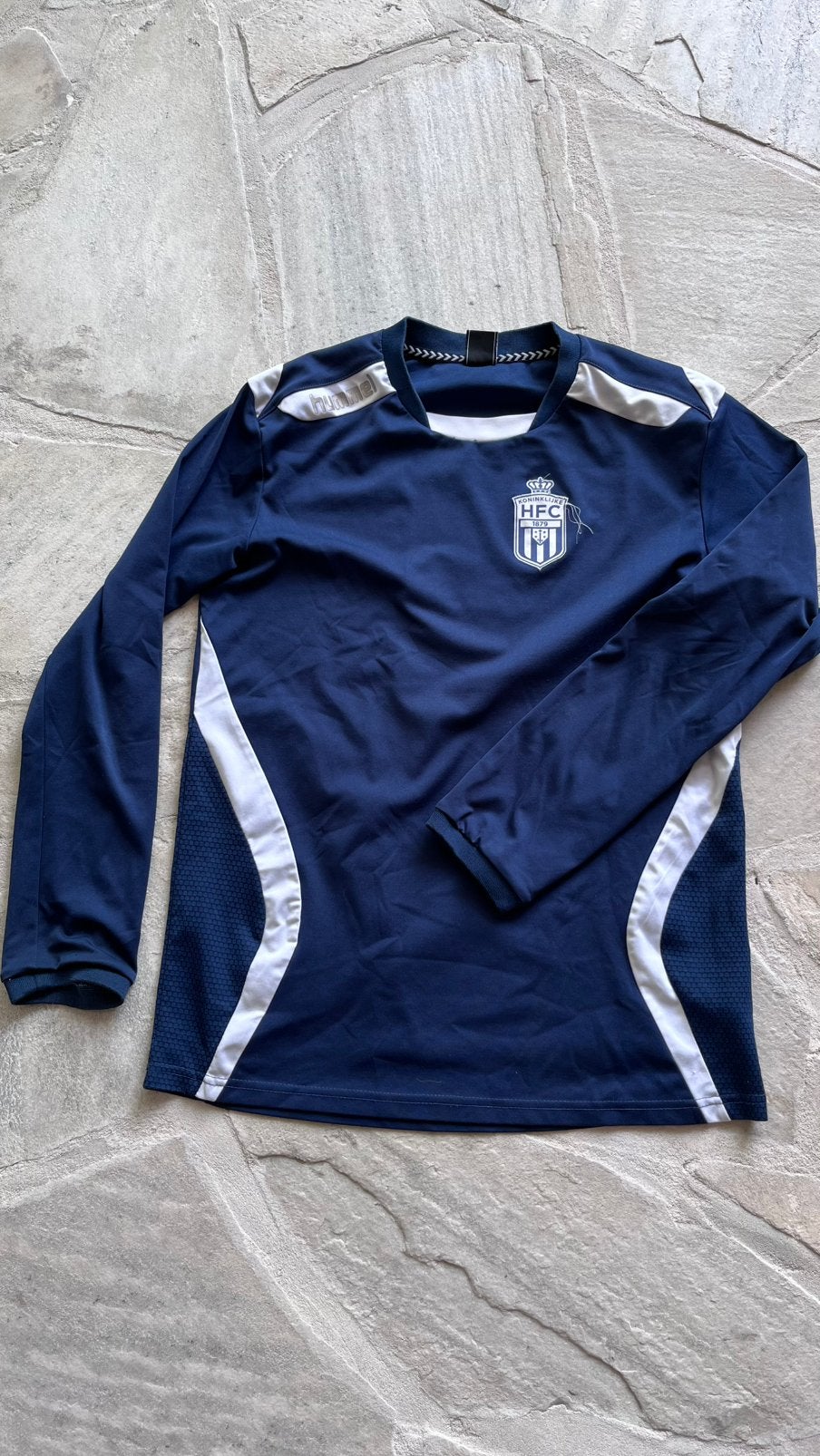 Kon HFC shirts 1x L en 1x M hummel donkerblauw lange mouwen, Maat L, Ophalen, Gebruikt, Shirt