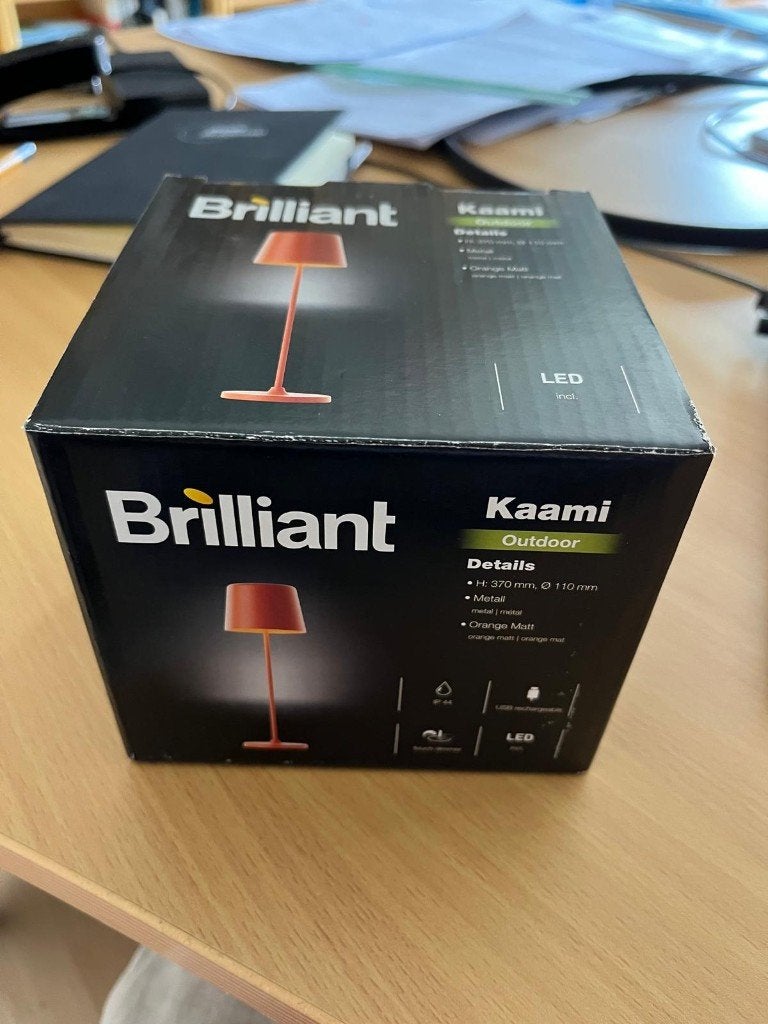 LED-tafellampje Kaami, Ophalen, Oranje, Nieuw, Oplaadbaar