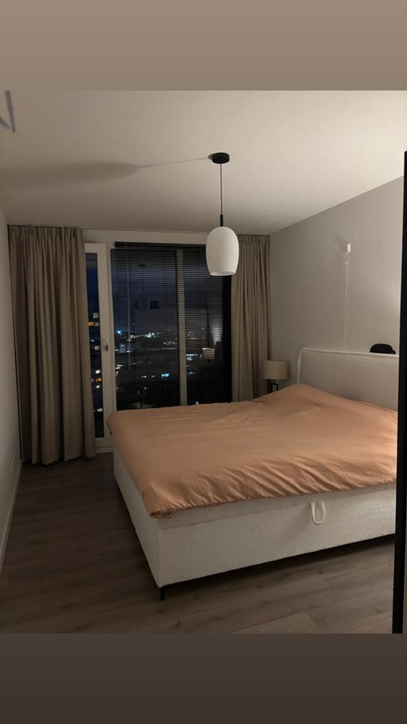Op maat gemaakte gordijnen - Dubbele plooi - Utrecht, Huis en Inrichting, Ophalen of Verzenden, Zo goed als nieuw, Grijs, 200 cm of meer