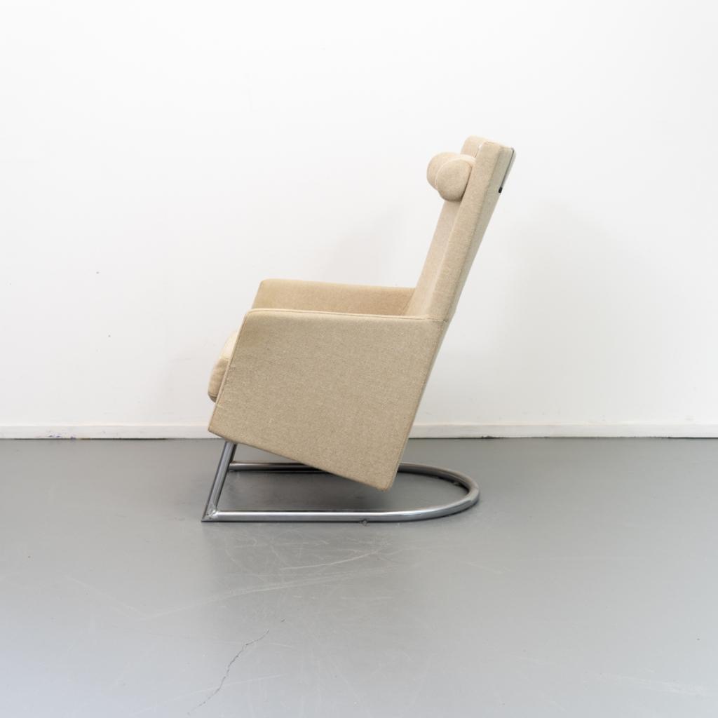 1x Montis Madonna Fauteuil Beige Stof - Metaal Sledepoot, Huis en Inrichting, Niet ingevuld, Gebruikt, Niet ingevuld, 75 tot 100 cm